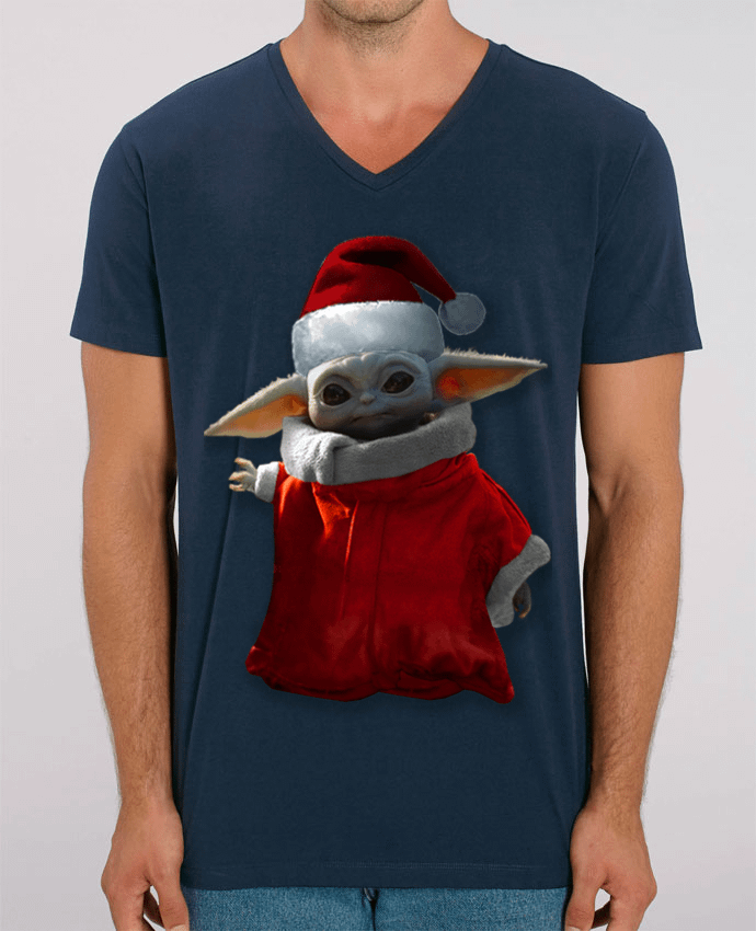 Camiseta Hombre Cuello V Stanley PRESENTER Baby Yoda lutin de Noël por Kaarto