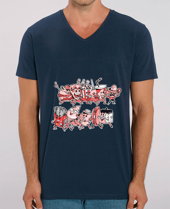 Camiseta Hombre Cuello V Stanley PRESENTER Snacking et fiesta por Tomi Ax - tomiax.fr