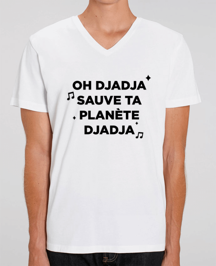 Men V-Neck T-shirt Stanley Presenter Sauve ta planète Djadja by tunetoo