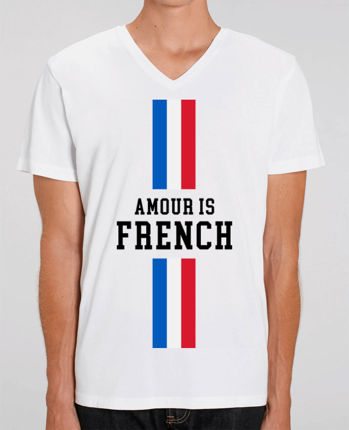 Camiseta Hombre Cuello V Stanley PRESENTER AMOUR is FRENCH® por AMOUR IS FRENCH