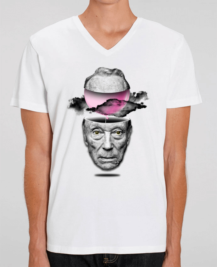 Men V-Neck T-shirt Stanley Presenter Le bon vieux rêveur by alexnax