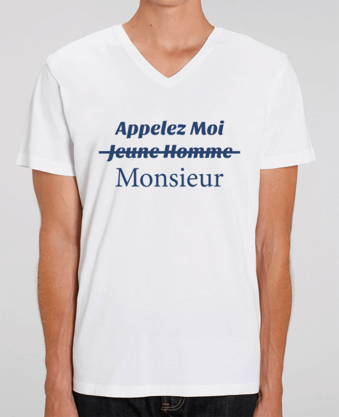 Men V-Neck T-shirt Stanley Presenter Appelez moi Monsieur - EVG by tunetoo