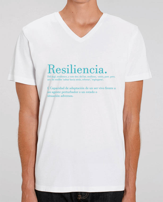Tee Shirt Homme Col V Stanley PRESENTER Resiliencia by Cristina Martínez
