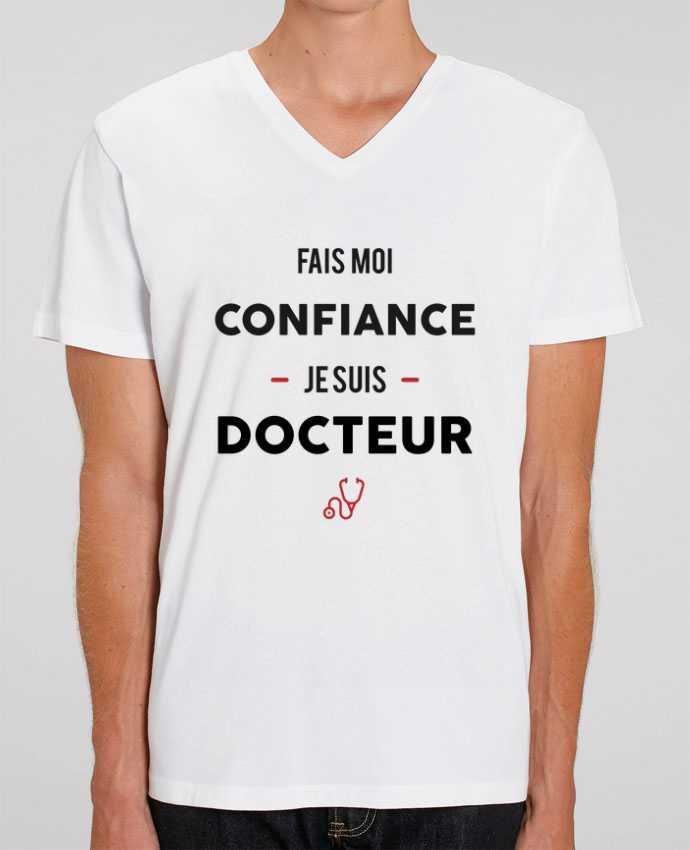 Men V-Neck T-shirt Stanley Presenter Fais moi confiance je suis docteur by tunetoo