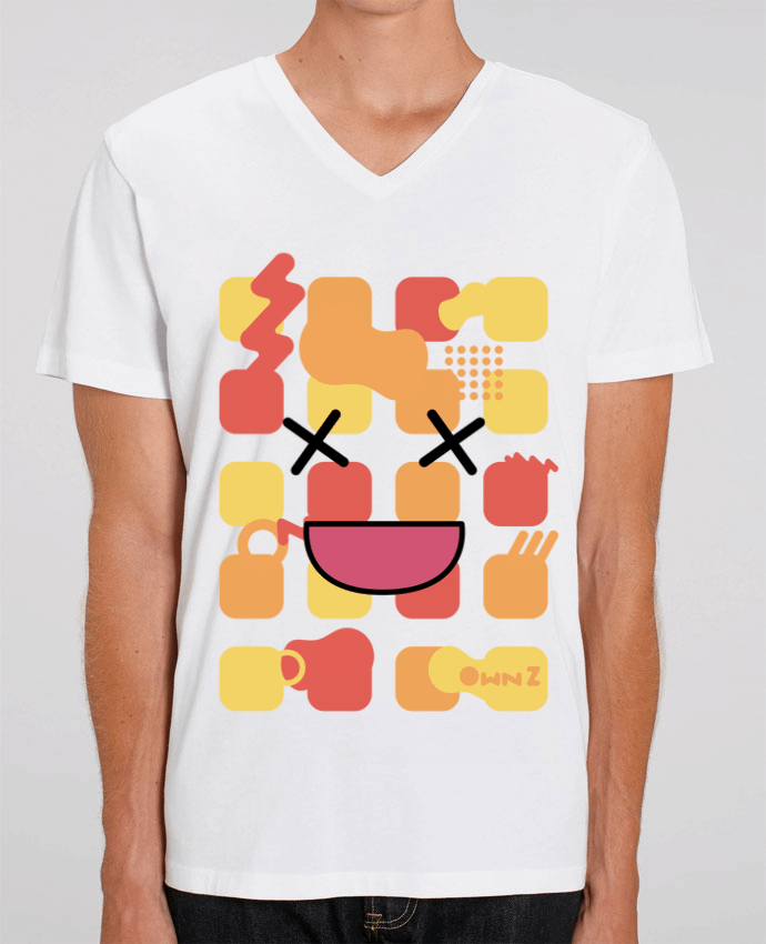 T-shirt homme Style Appli be Happy Own Z par Own Z