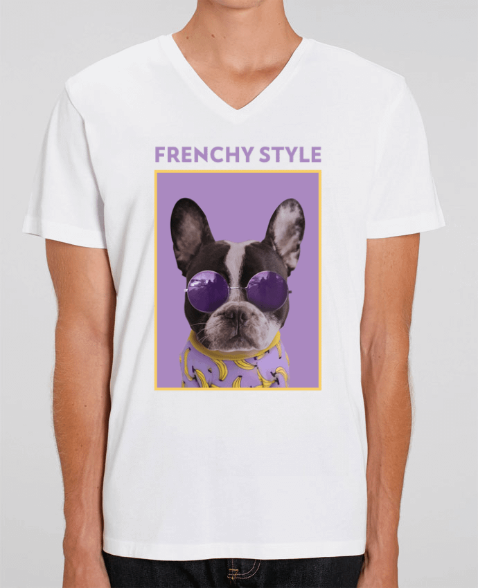 Tee Shirt Homme Col V Stanley PRESENTER Frenchy Style by La boutique de Laura