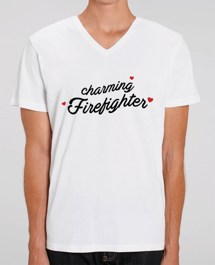 Camiseta Hombre Cuello V Stanley PRESENTER Charming firefighter por tunetoo