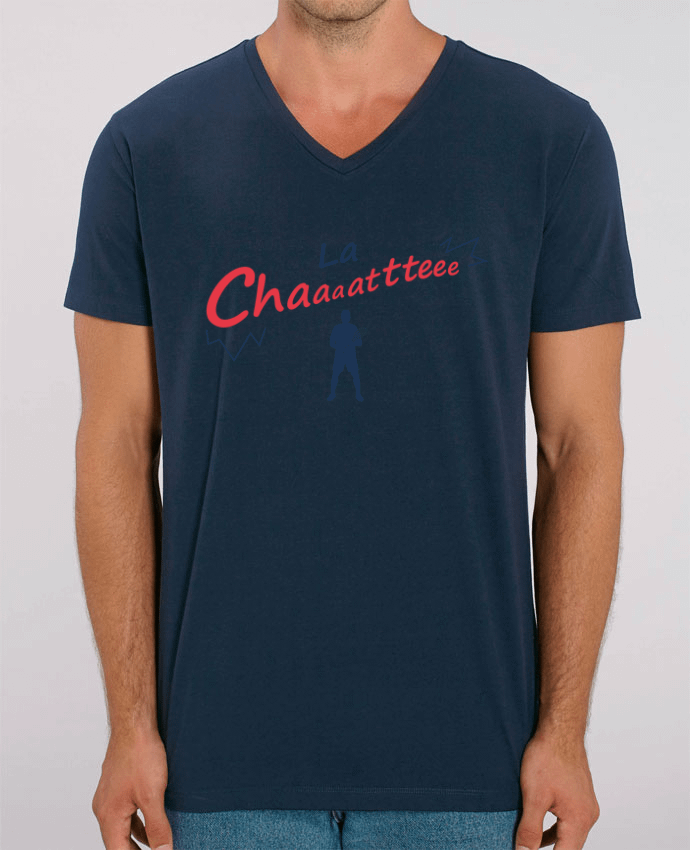 Camiseta Hombre Cuello V Stanley PRESENTER La Chaaattteee - Benoit Paire por tunetoo