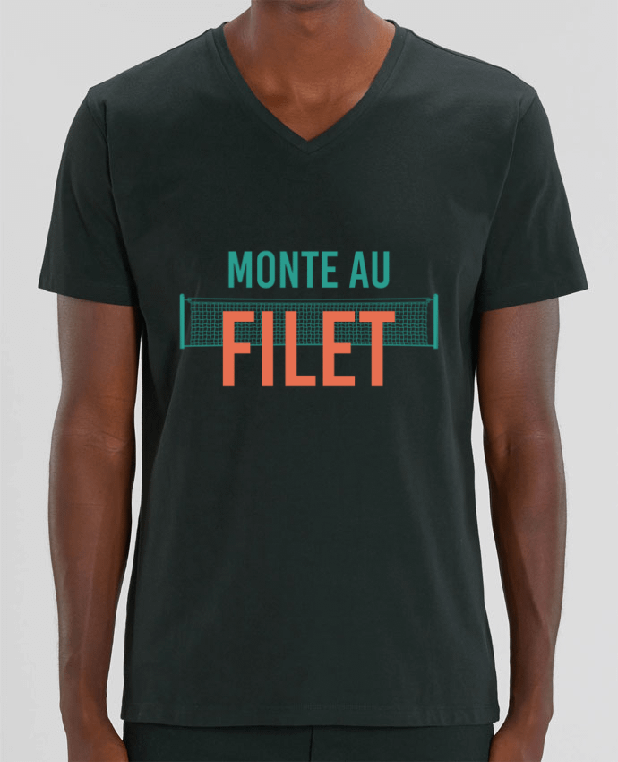 Tee Shirt Homme Col V Stanley PRESENTER Monte au filet by tunetoo