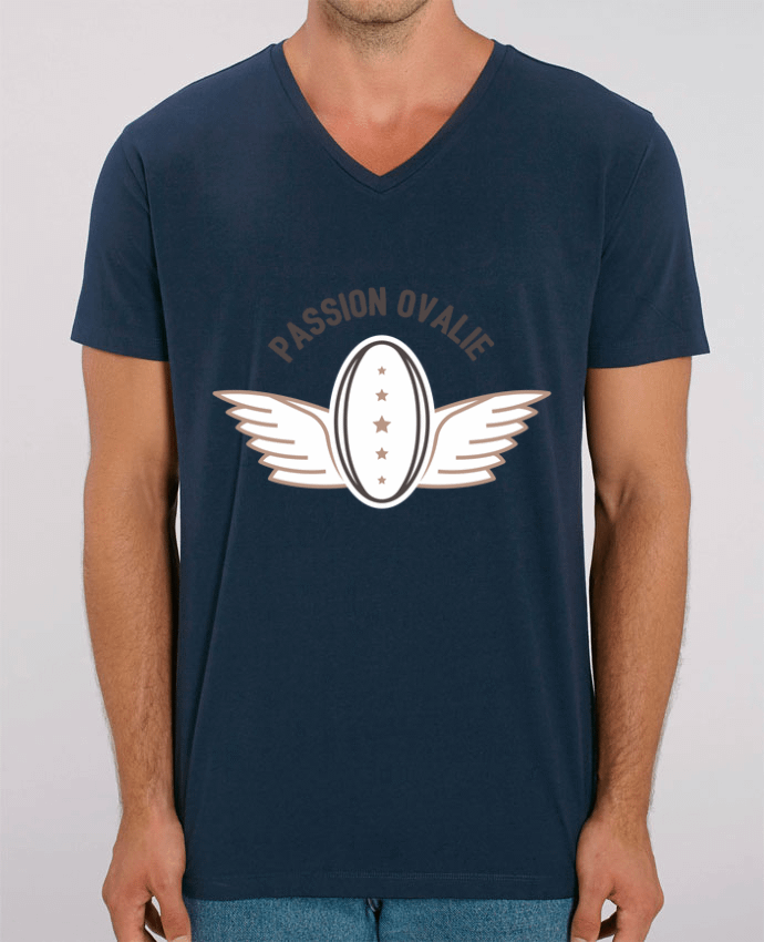 Camiseta Hombre Cuello V Stanley PRESENTER Passion Ovalie por tunetoo