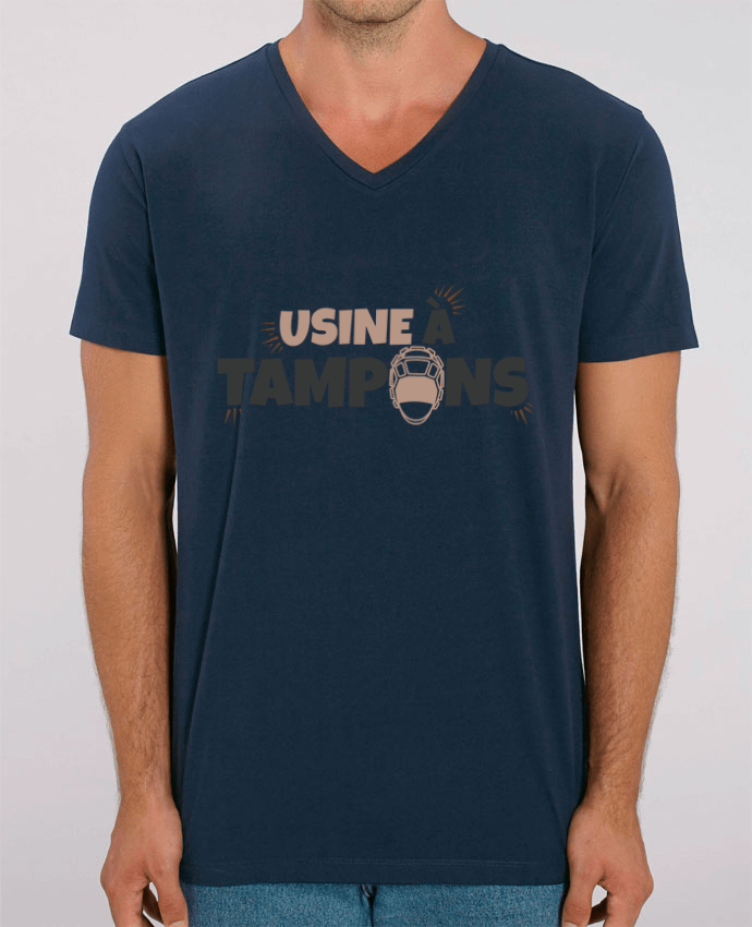 Men V-Neck T-shirt Stanley Presenter Usine à tampons - Rugby by tunetoo