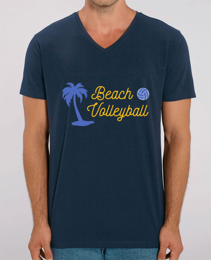 Men V-Neck T-shirt Stanley Presenter Beach volleyball by tunetoo