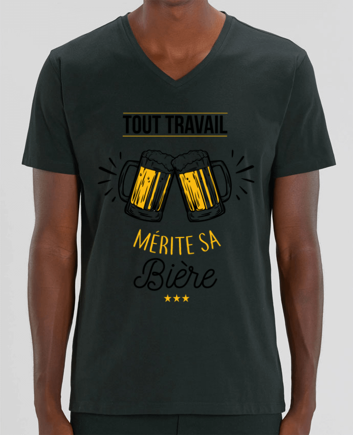 T-shirt homme Tout travail mérite sa bière par La boutique de Laura