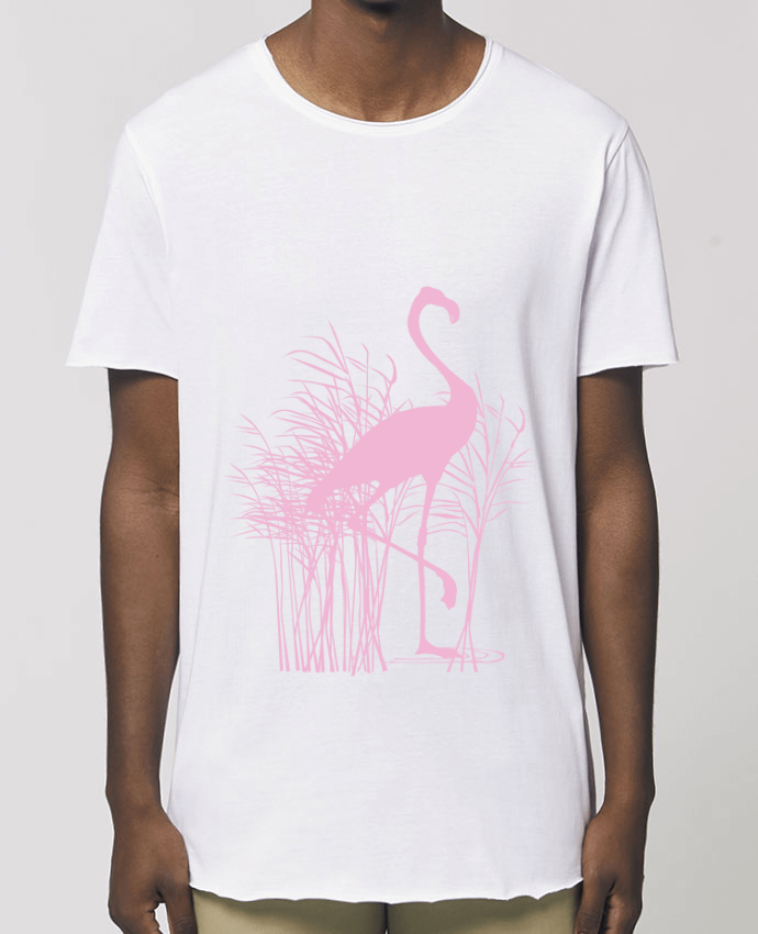 T-Shirt Long - Stanley SKATER Flamant rose dans roseaux Par  Studiolupi