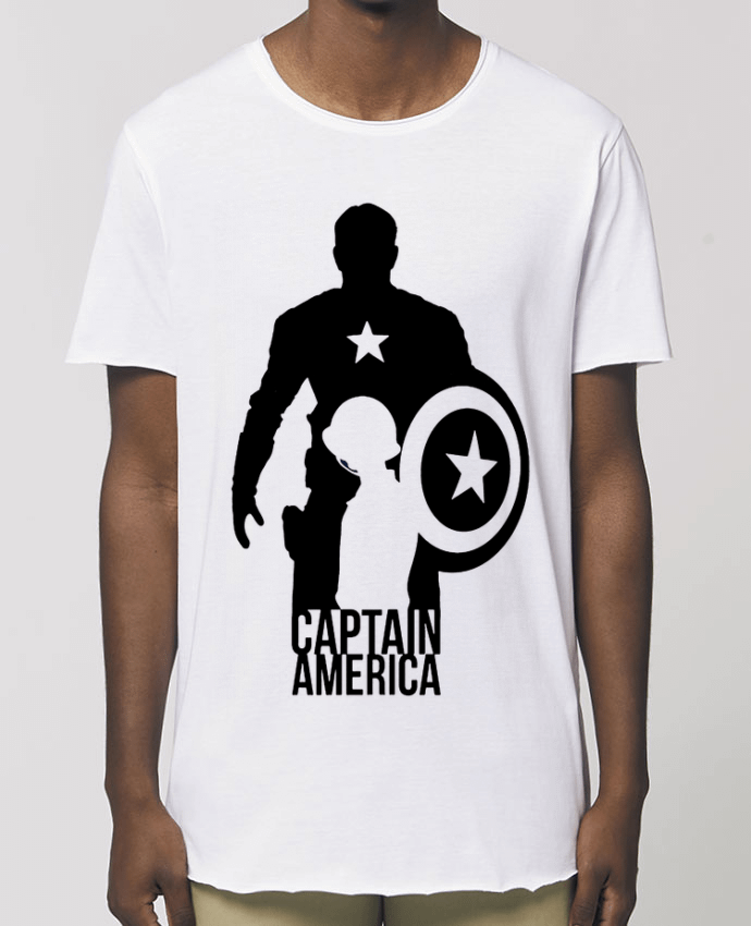 Men\'s long t-shirt Stanley Skater Captain america Par  Kazeshini