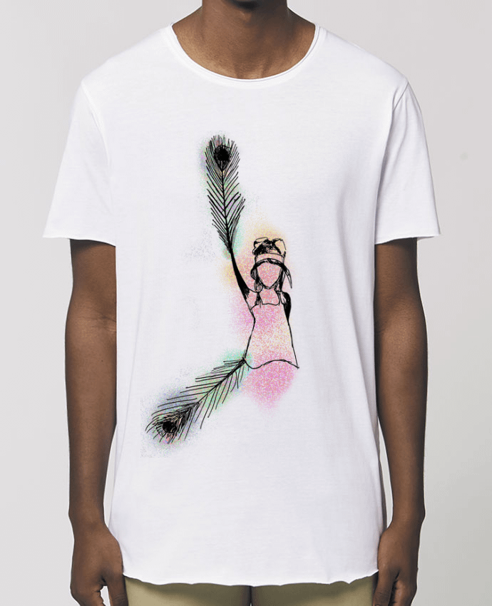 T-Shirt Long - Stanley SKATER Femme Paon Par  Arow