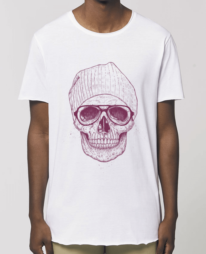 Men\'s long t-shirt Stanley Skater Cool Skull Par  Balàzs Solti