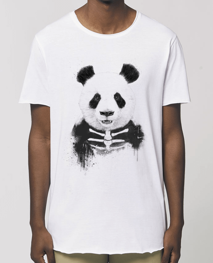 Men\'s long t-shirt Stanley Skater Zombie Panda Par  Balàzs Solti