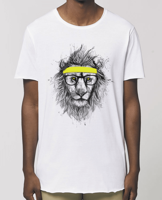 Men\'s long t-shirt Stanley Skater Hipster Lion Par  Balàzs Solti