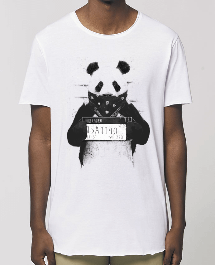 Men\'s long t-shirt Stanley Skater Bad panda Par  Balàzs Solti