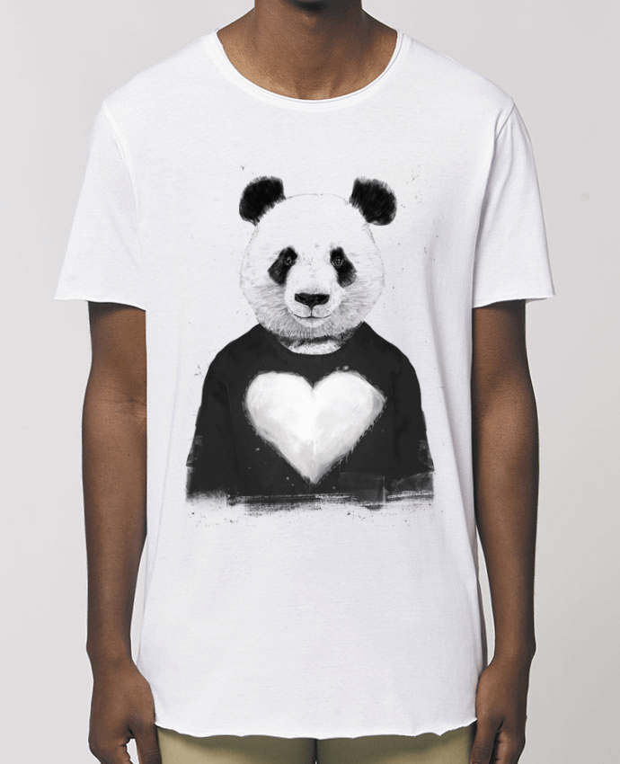 Men\'s long t-shirt Stanley Skater lovely_panda Par  Balàzs Solti