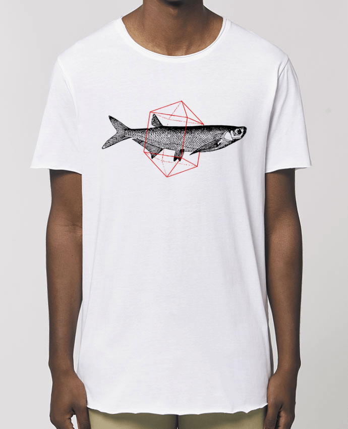 Men\'s long t-shirt Stanley Skater Fish in geometrics Par  Florent Bodart