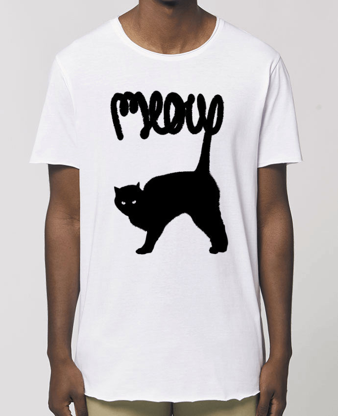 Men\'s long t-shirt Stanley Skater Meow Par  Florent Bodart