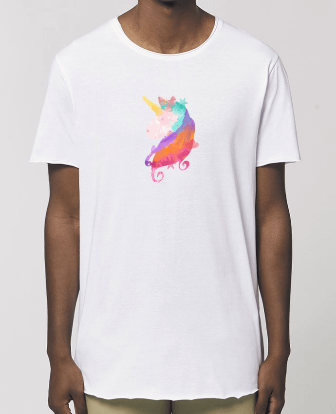 Men\'s long t-shirt Stanley Skater Watercolor Unicorn Par  PinkGlitter
