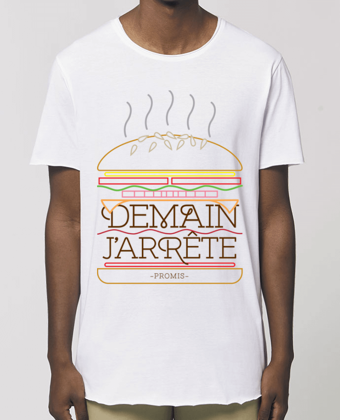 Tee-shirt Homme Promis, j'arrête les burgers Par  Promis