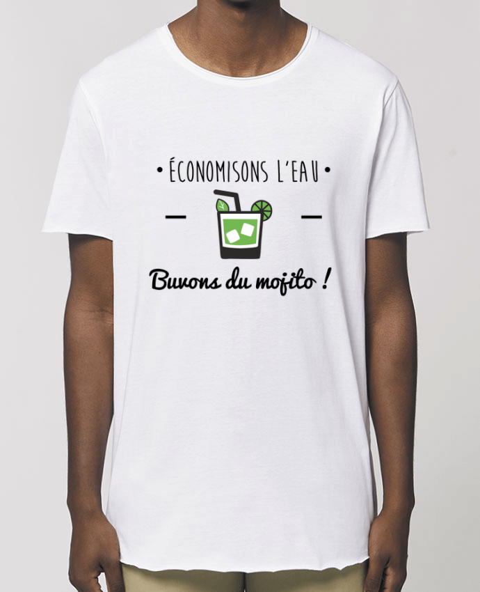 Tee-shirt Homme Économisons l'eau, buvons du mojito ! Humour , alcool , citations Par  Benichan