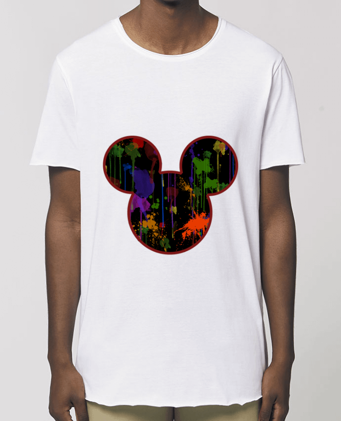 T-Shirt Long - Stanley SKATER Tete de Mickey version noir Par  Tasca
