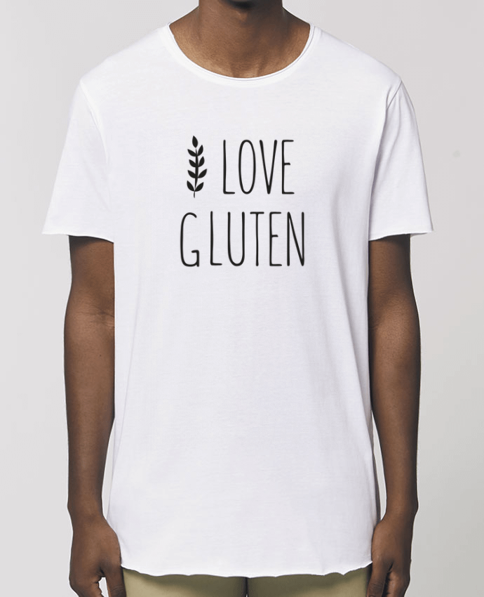 Men\'s long t-shirt Stanley Skater I love gluten by Ruuud Par  Ruuud