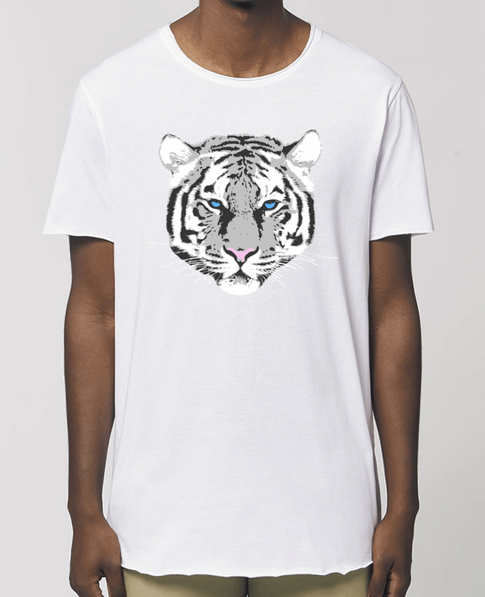 Men\'s long t-shirt Stanley Skater Tigre blanc Par  justsayin