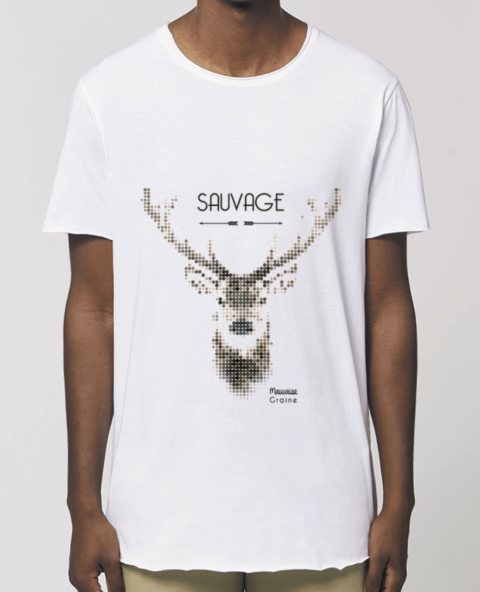 Camiseta larga pora él  Stanley Skater Tête de cerf sauvage Par  Mauvaise Graine