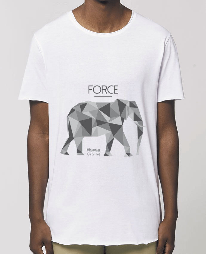 Men\'s long t-shirt Stanley Skater Force elephant origami Par  Mauvaise Graine