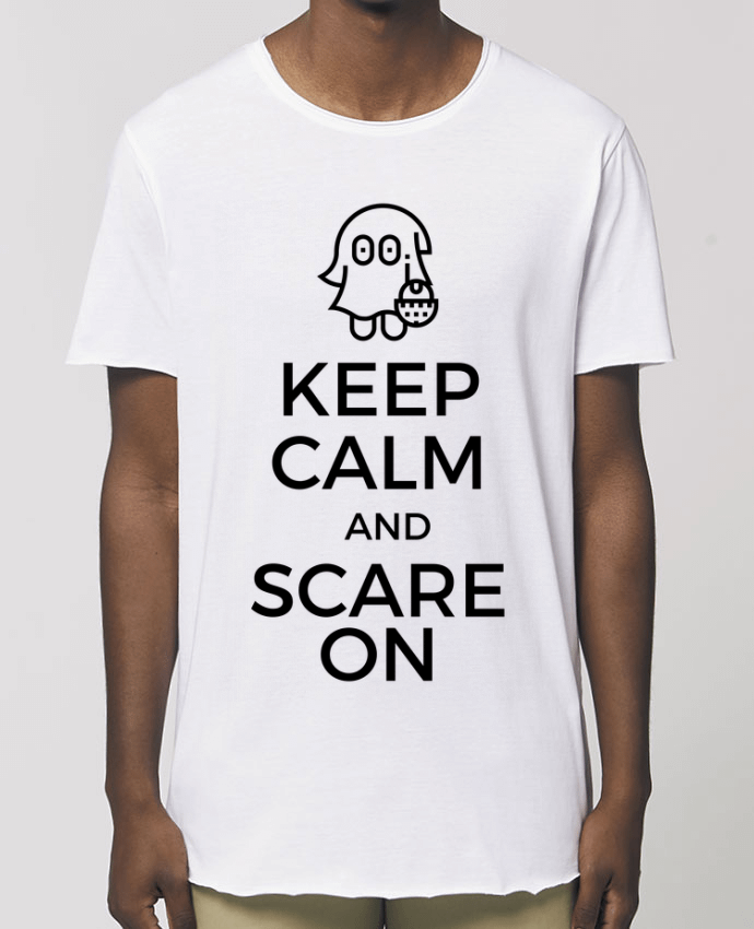 Men\'s long t-shirt Stanley Skater Keep Calm and Scare on little Ghost Par  tunetoo