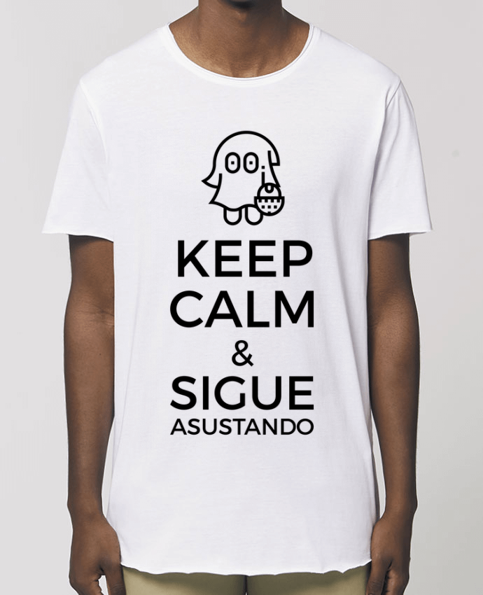 Camiseta larga pora él  Stanley Skater Keep Calm and Sigue Asustando Par  tunetoo