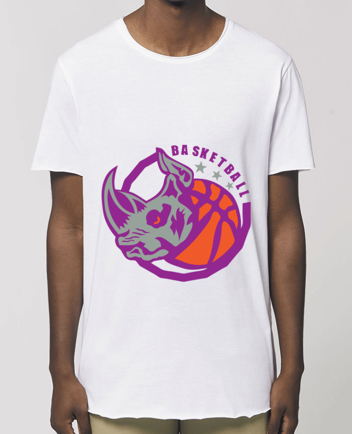 T-Shirt Long - Stanley SKATER basketball  rhinoceros logo sport club team Par  Achille