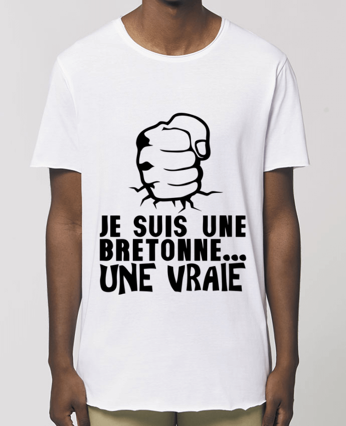 Men\'s long t-shirt Stanley Skater bretonne vrai citation humour breton poing fermer Par  Achille