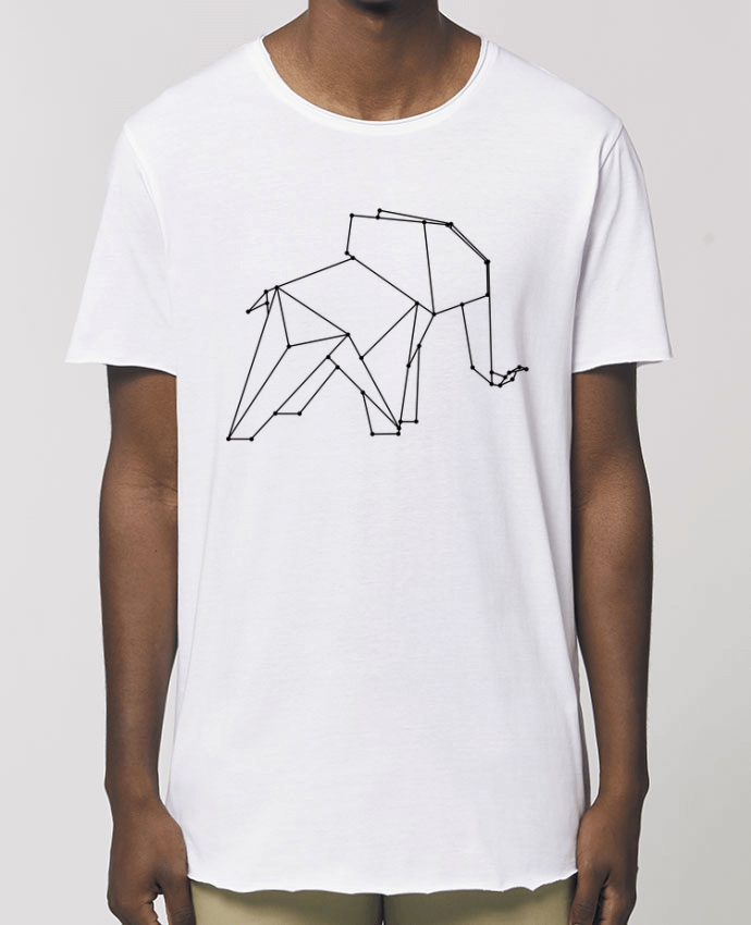 Camiseta larga pora él  Stanley Skater Origami elephant Par  /wait-design