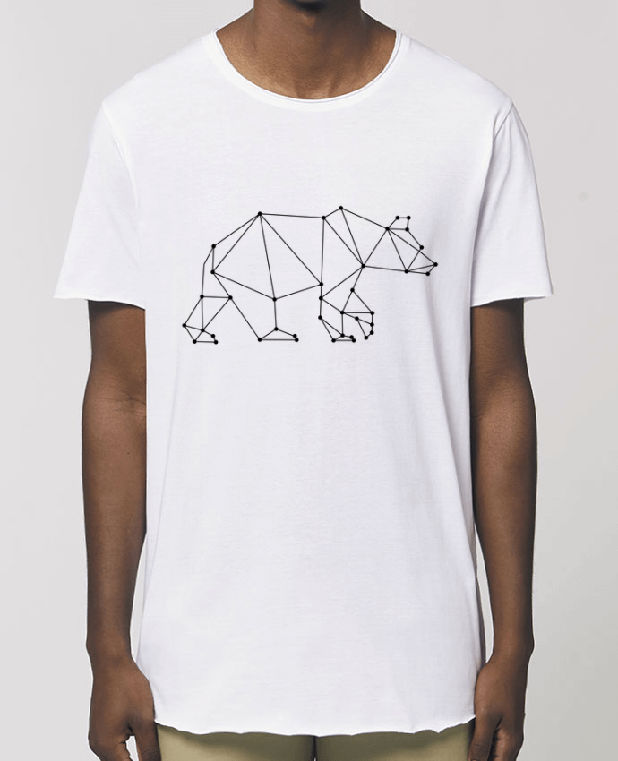 Camiseta larga pora él  Stanley Skater Bear origami Par  /wait-design