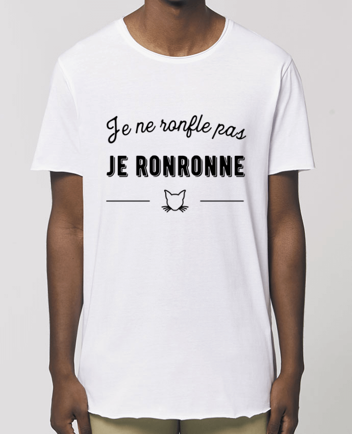 Men\'s long t-shirt Stanley Skater je ronronne t-shirt humour Par  Original t-shirt