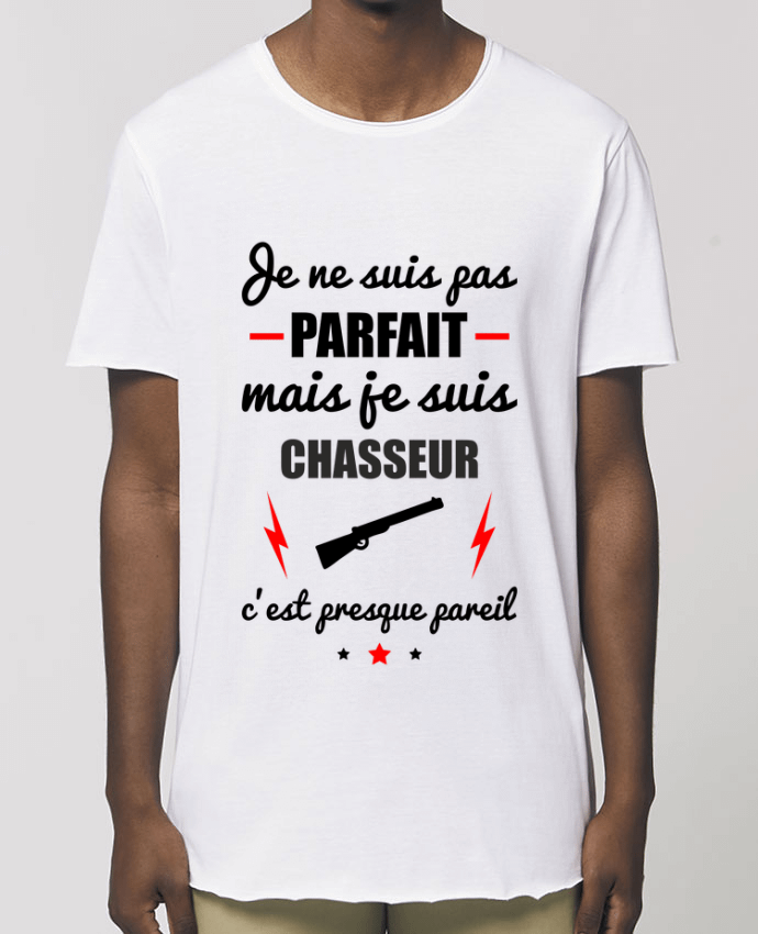 Camiseta larga pora él  Stanley Skater Je ne suis pas porfait mais je suis chasseur c'est presque poreil Par  Benichan