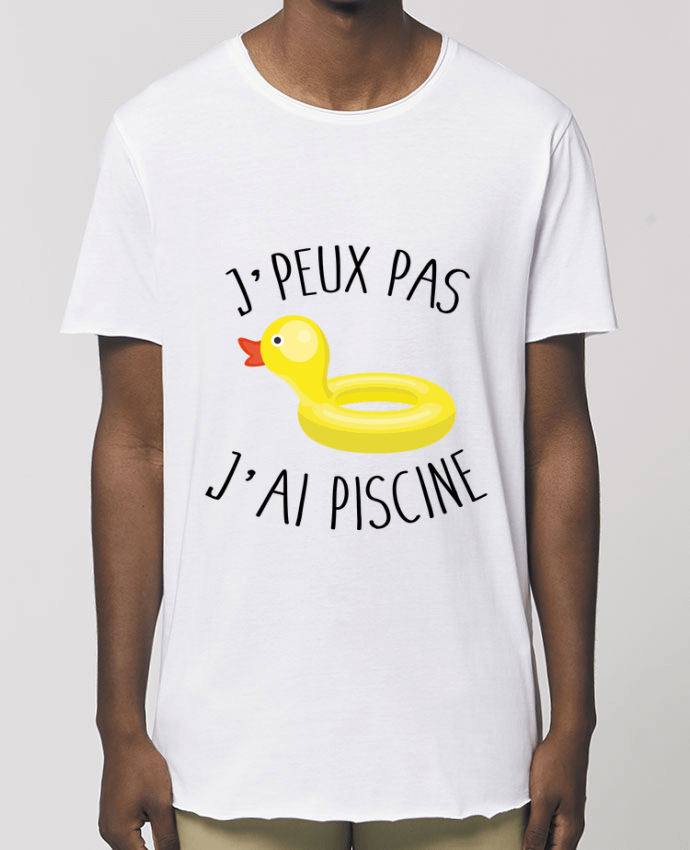 Men\'s long t-shirt Stanley Skater Je peux pas j'ai piscine Par  FRENCHUP-MAYO