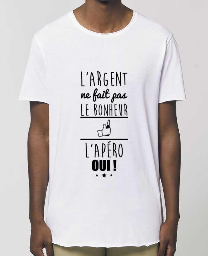 Camiseta larga pora él  Stanley Skater L'argent ne fait pas le bonheur l'apéro oui ! Par  Benichan