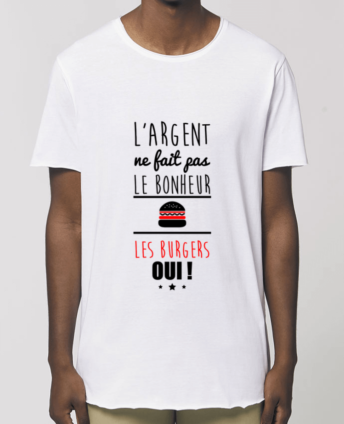 Tee-shirt Homme L'argent ne fait pas le bonheur les burgers oui ! Par  Benichan