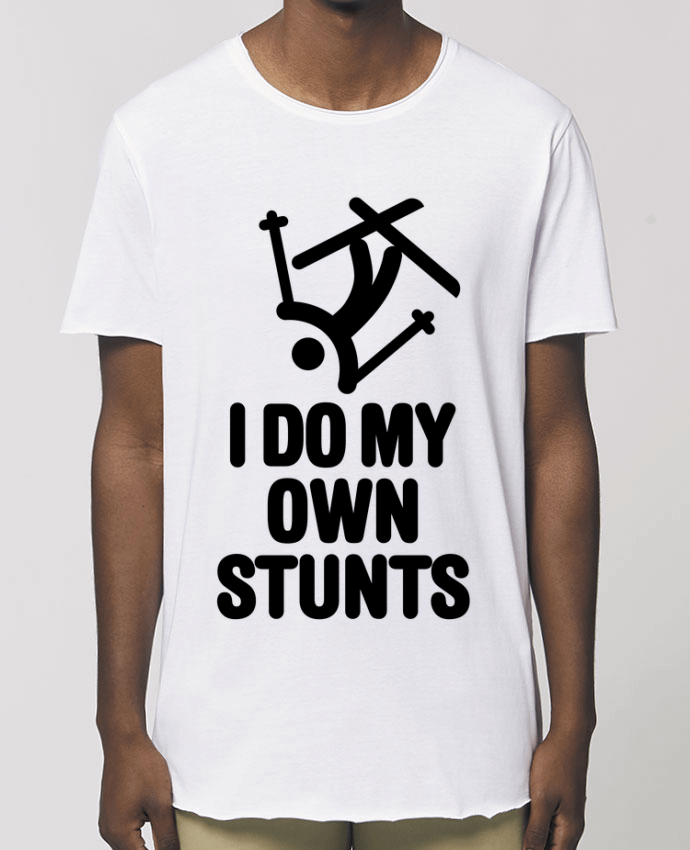 Men\'s long t-shirt Stanley Skater I DO MY OWN STUNTS SKI Black Par  LaundryFactory