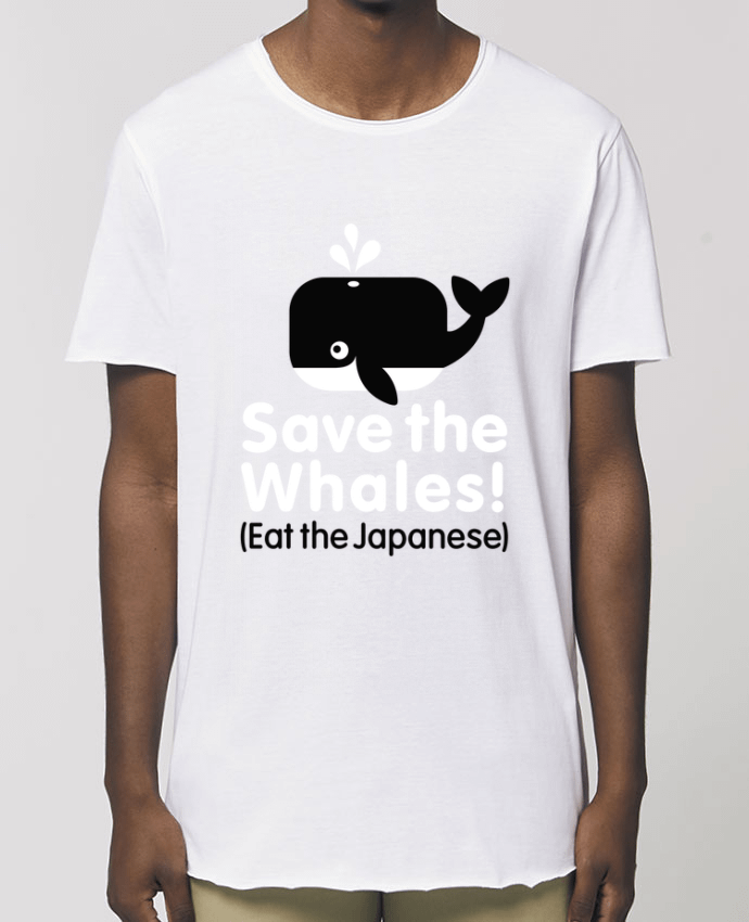 Tee-shirt Homme SAVE THE WHALES EAT THE JAPANESE Par  LaundryFactory