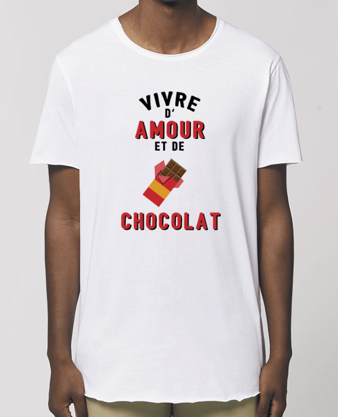 Tee-shirt Homme Vivre d'amour et de chocolat Par  tunetoo