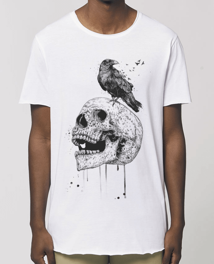 Men\'s long t-shirt Stanley Skater New skull (bw) Par  Balàzs Solti